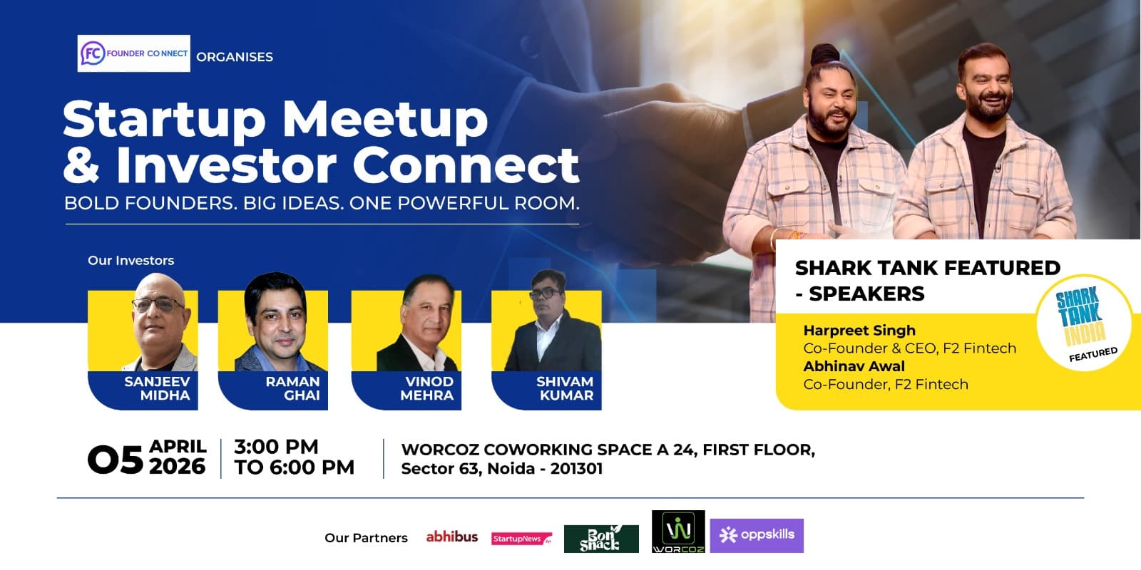 Founder’s Connect Meetup | Startup Networking & Pitching Event | Limited Slots Available
